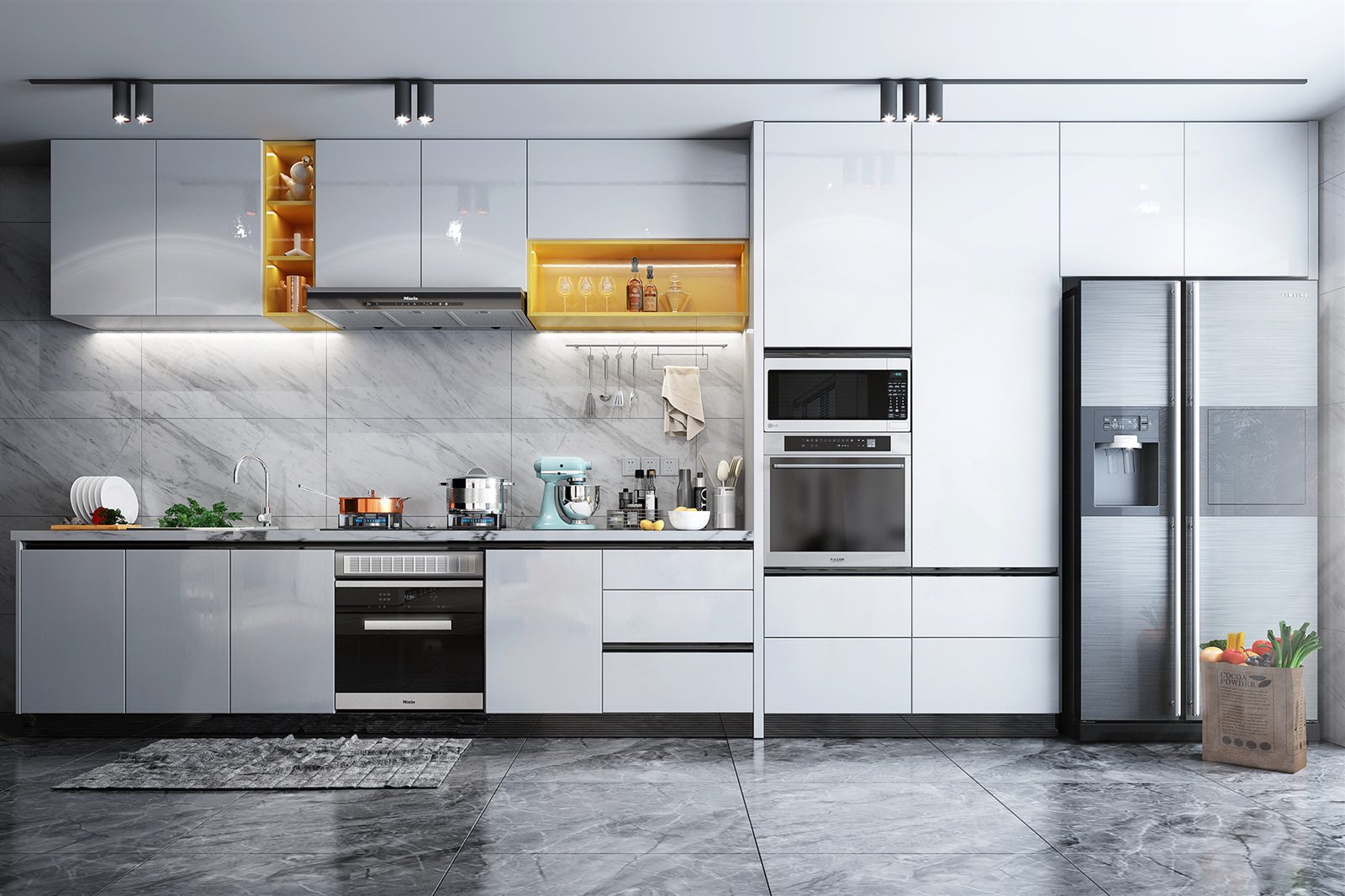 Tối giản xám trắng - Mẫu 11